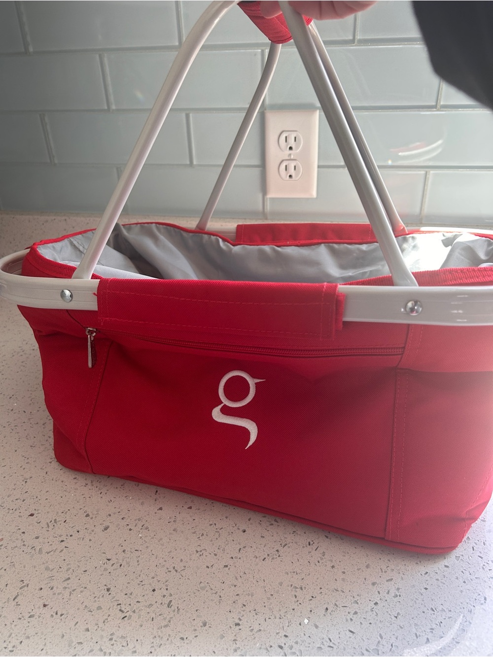 Game Cigar Red Collapsible Insulated Picnic Basket with Logo